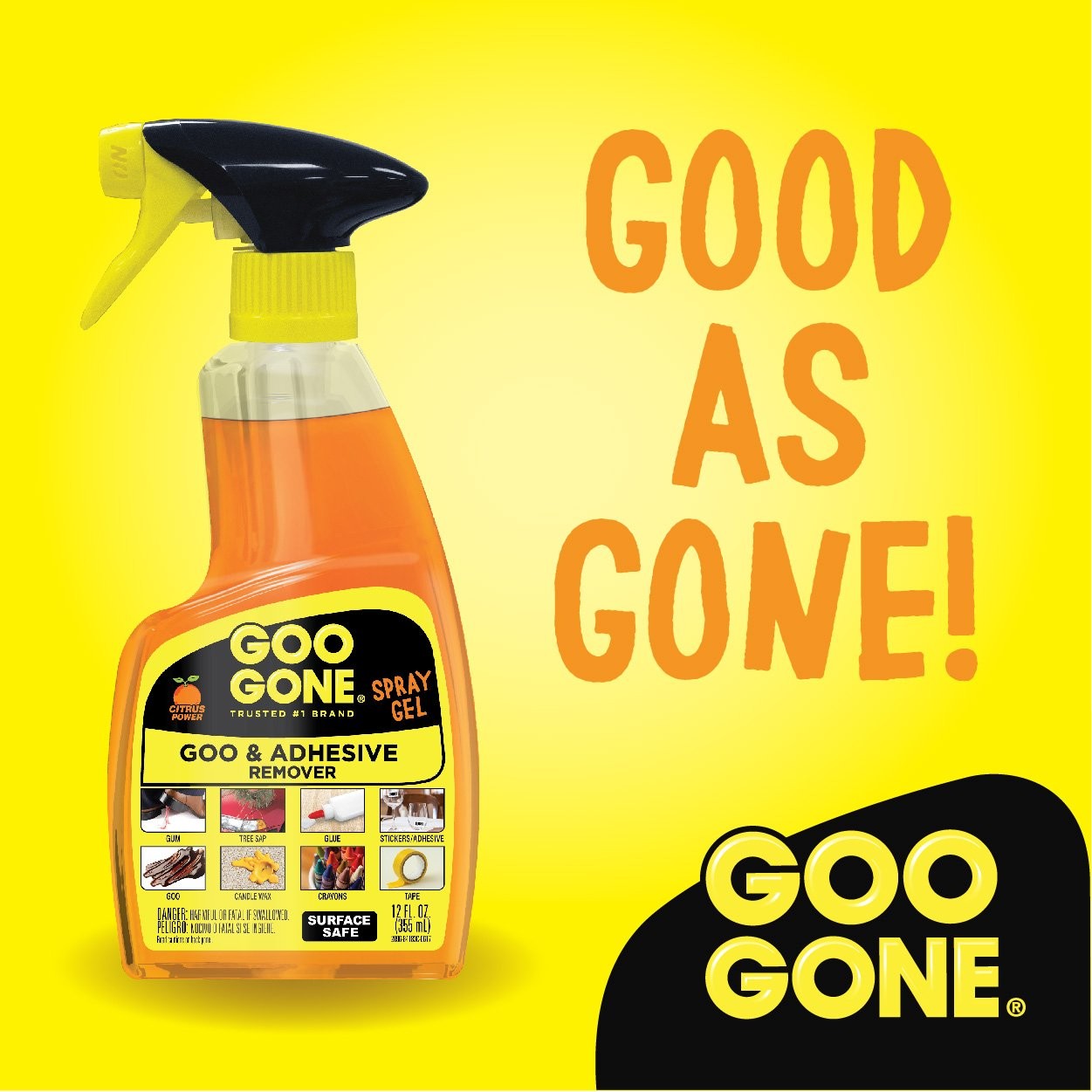 Goo Gone Spray Adhesive Remover Gel, 6 Pack, Removes Glue, Stickers, Tape Res…