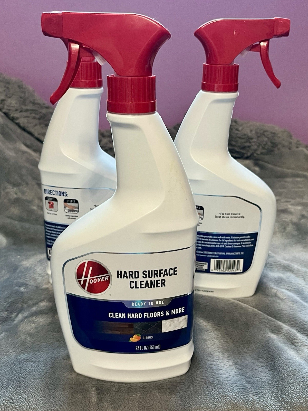 Lot Of 3- Hard Surface Cleaner for Floors & Surfaces-Hoover Ready To Use-