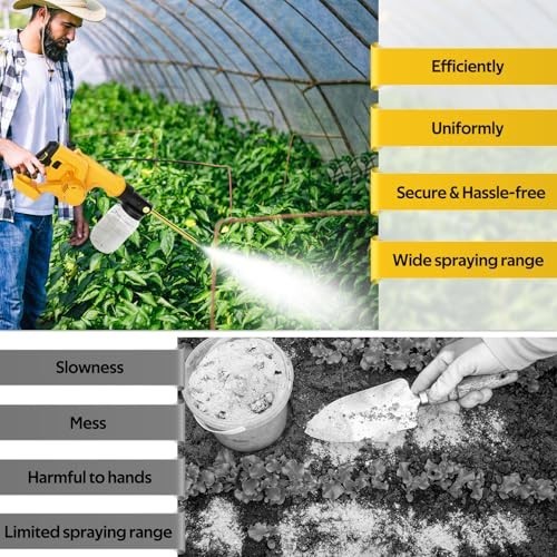 Electric Diatomaceous Earth Duster for 20V/60V Battery, Garden Dust Applicator,