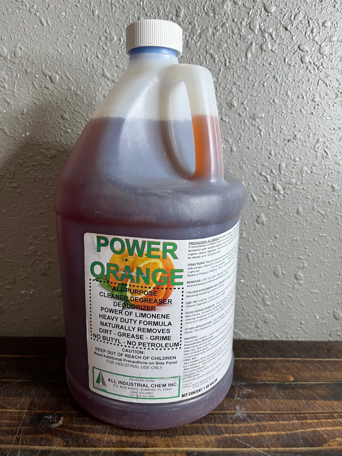 All Industrial Chem Power Orange All Purpose Cleaner Degreaser Deodorizer 1 Gall
