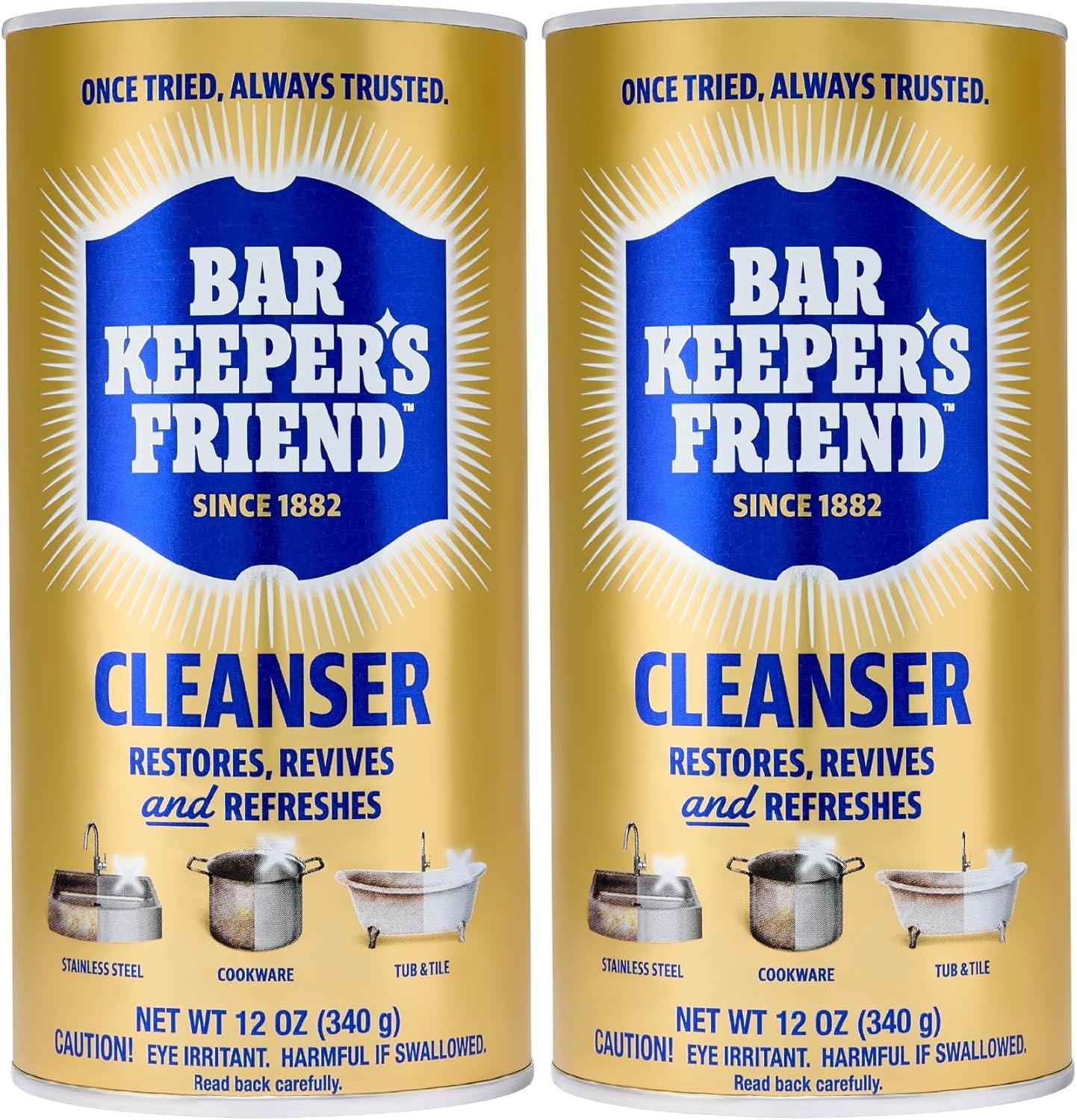Powder Cleanser, 12 oz x 2, Multipurpose Cleaner, Degreaser & Remover for Bur…