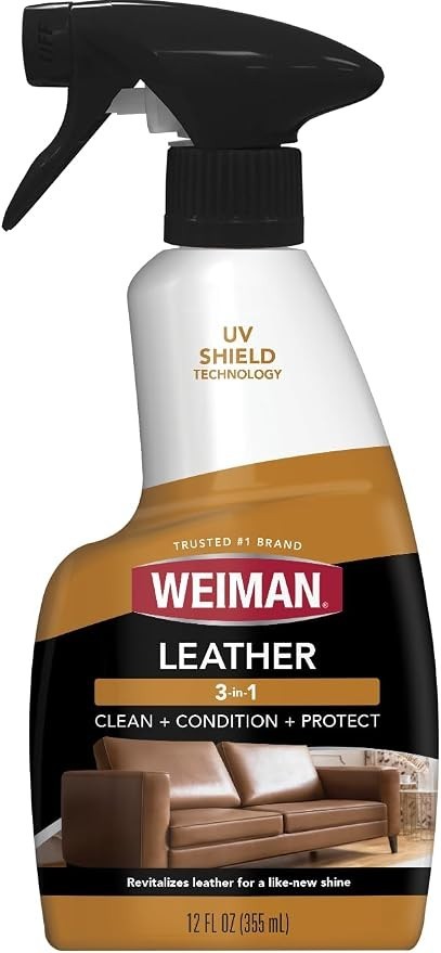 Weiman Leather Cleaner & Conditioner – Cleans, Restores & Protects Leather, UV