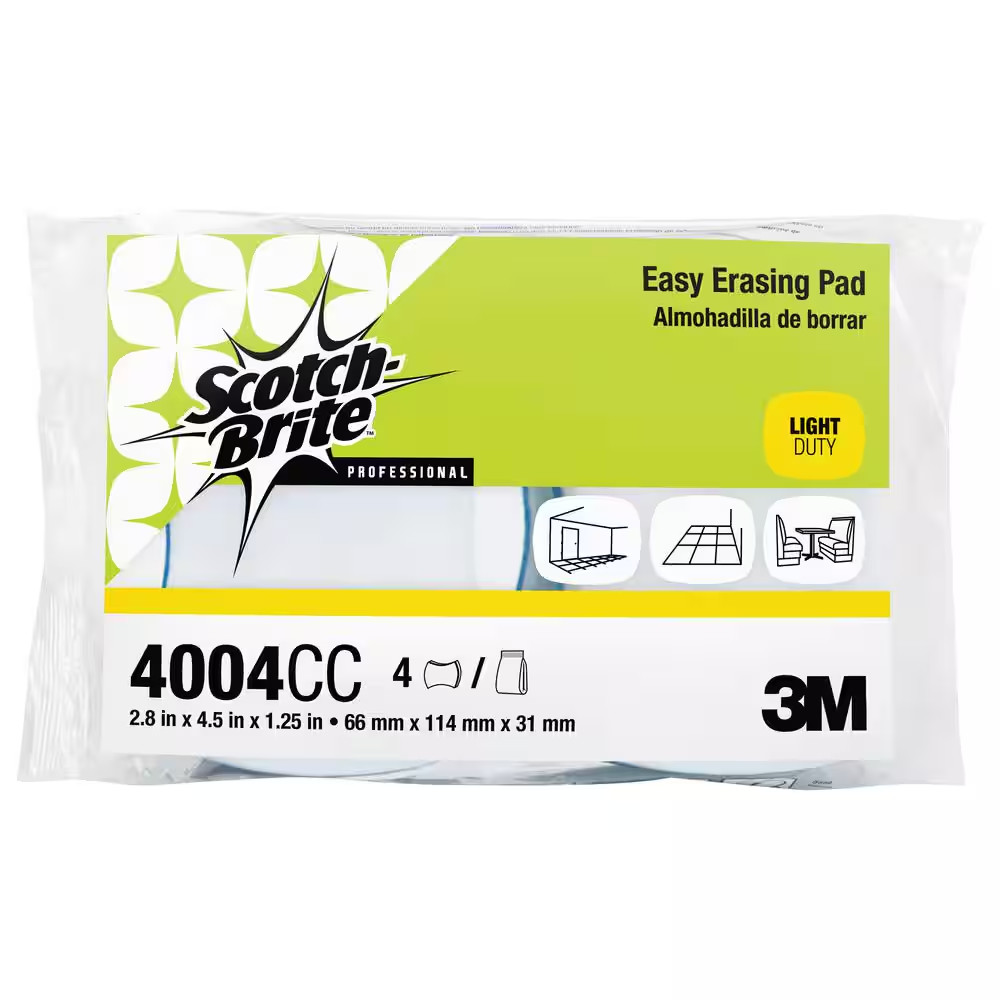2.8 In. X 4.5 In. X 1.2 In., Blue/White Easy Erasing Sponge Pad 4004, 12/Carton