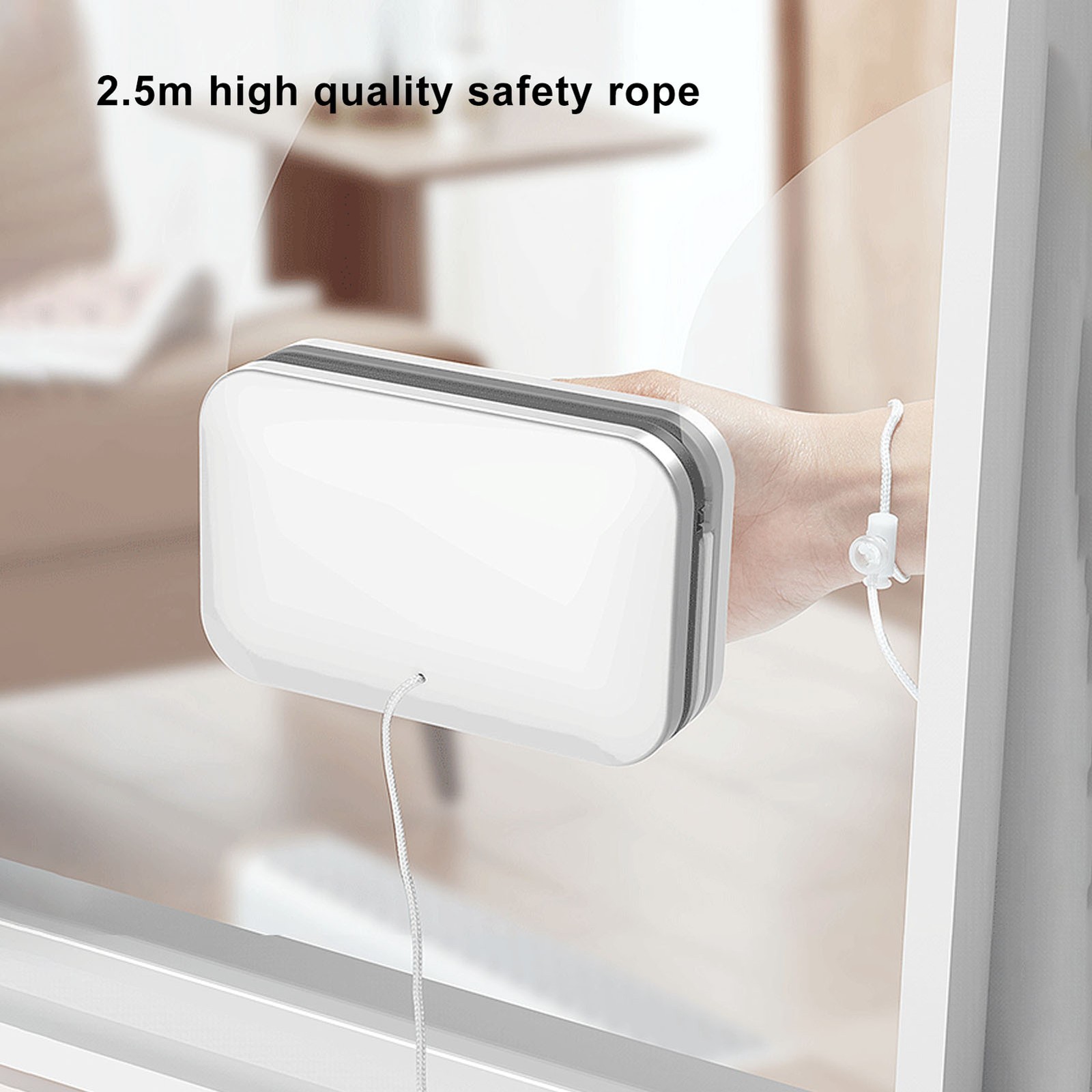 Magnetic Window Cleaner Sturdy Tool For Use Gray 15x10cm Premium