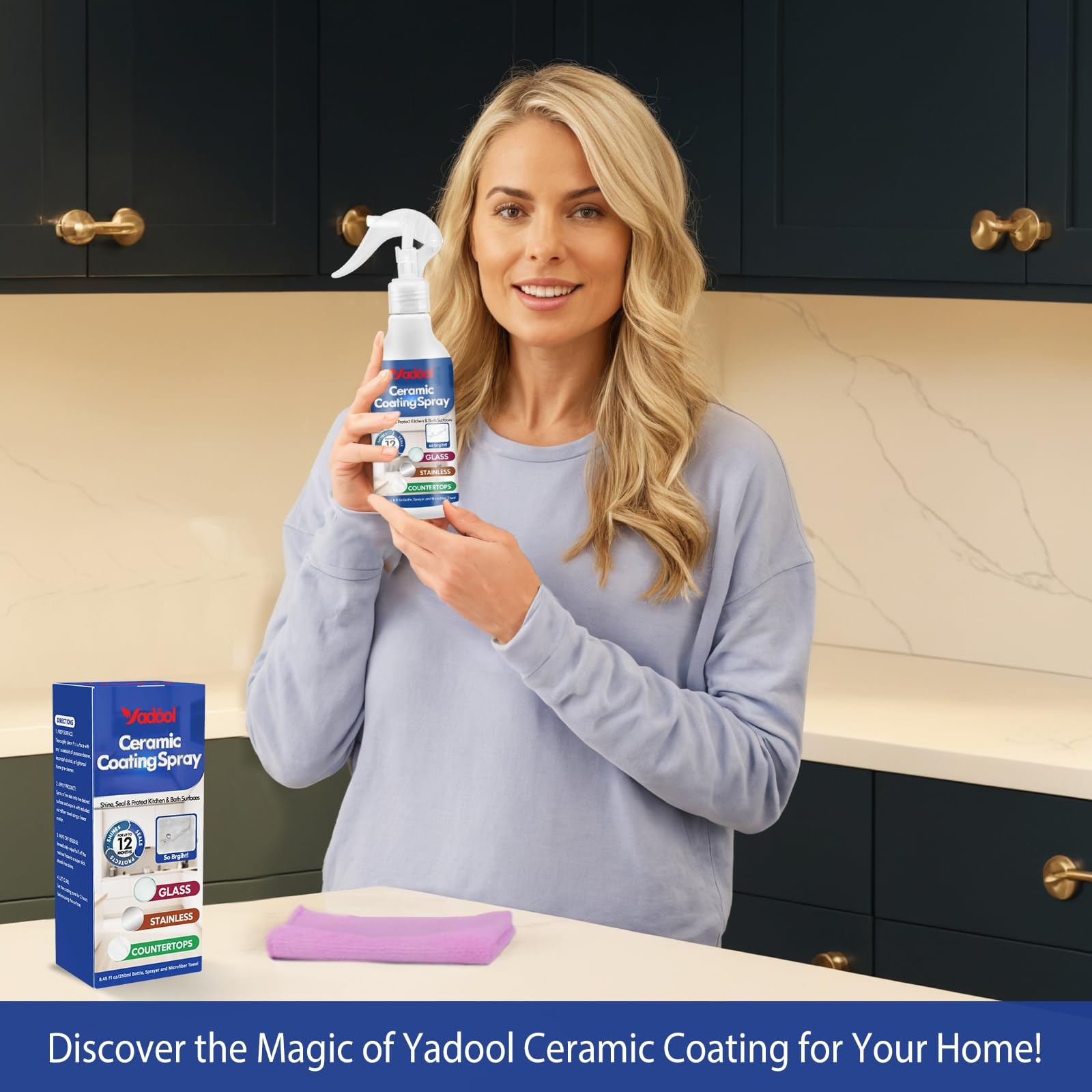 Home Ceramic Coating Spray Kit – Shine, Seal & Protect Kitchen & Bath Surface…