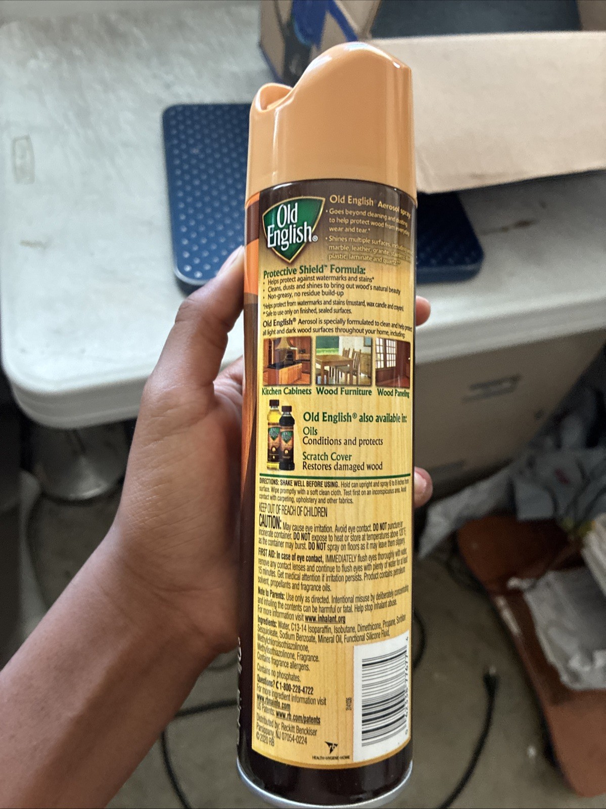 Old English Wood Protector & Cleaner Almond Scent 12.5 oz Dust Shine Polish NEW