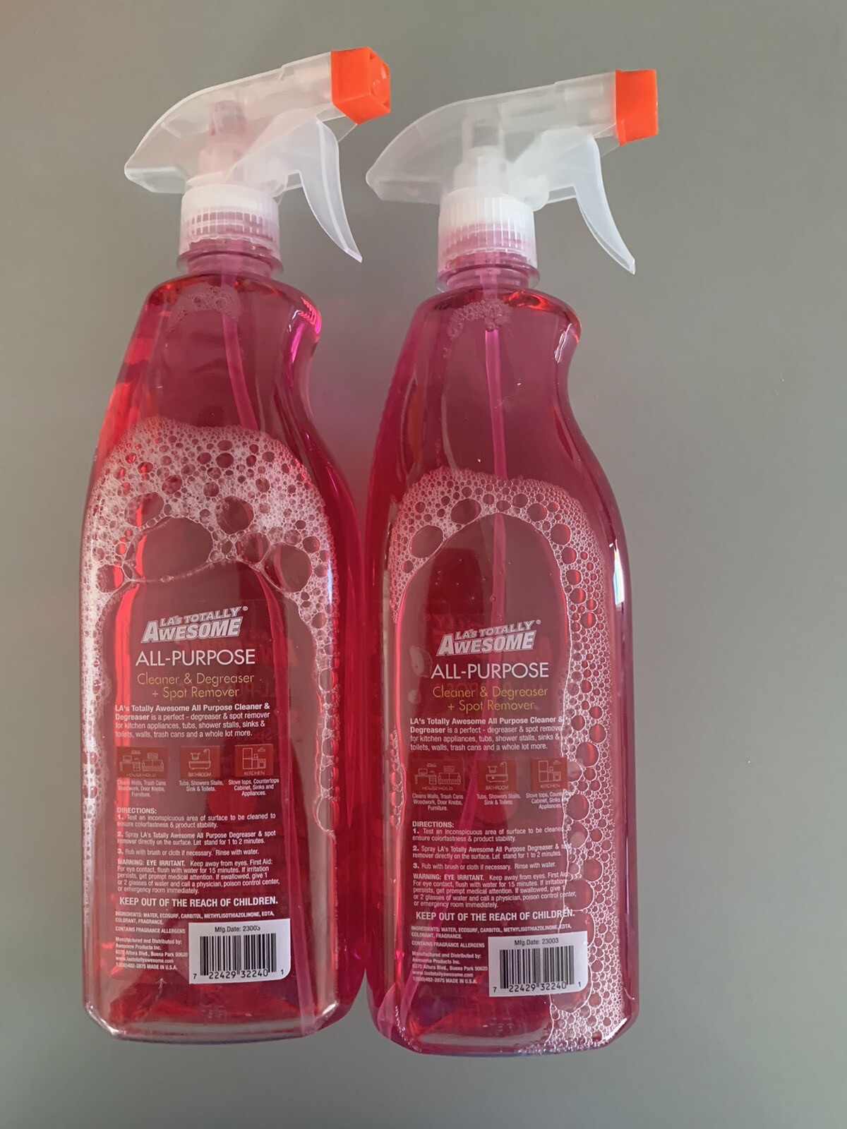 2Pack!! LA’s TOTALLY AWESOME BATHROOM Cleaner Cherry Blossom.