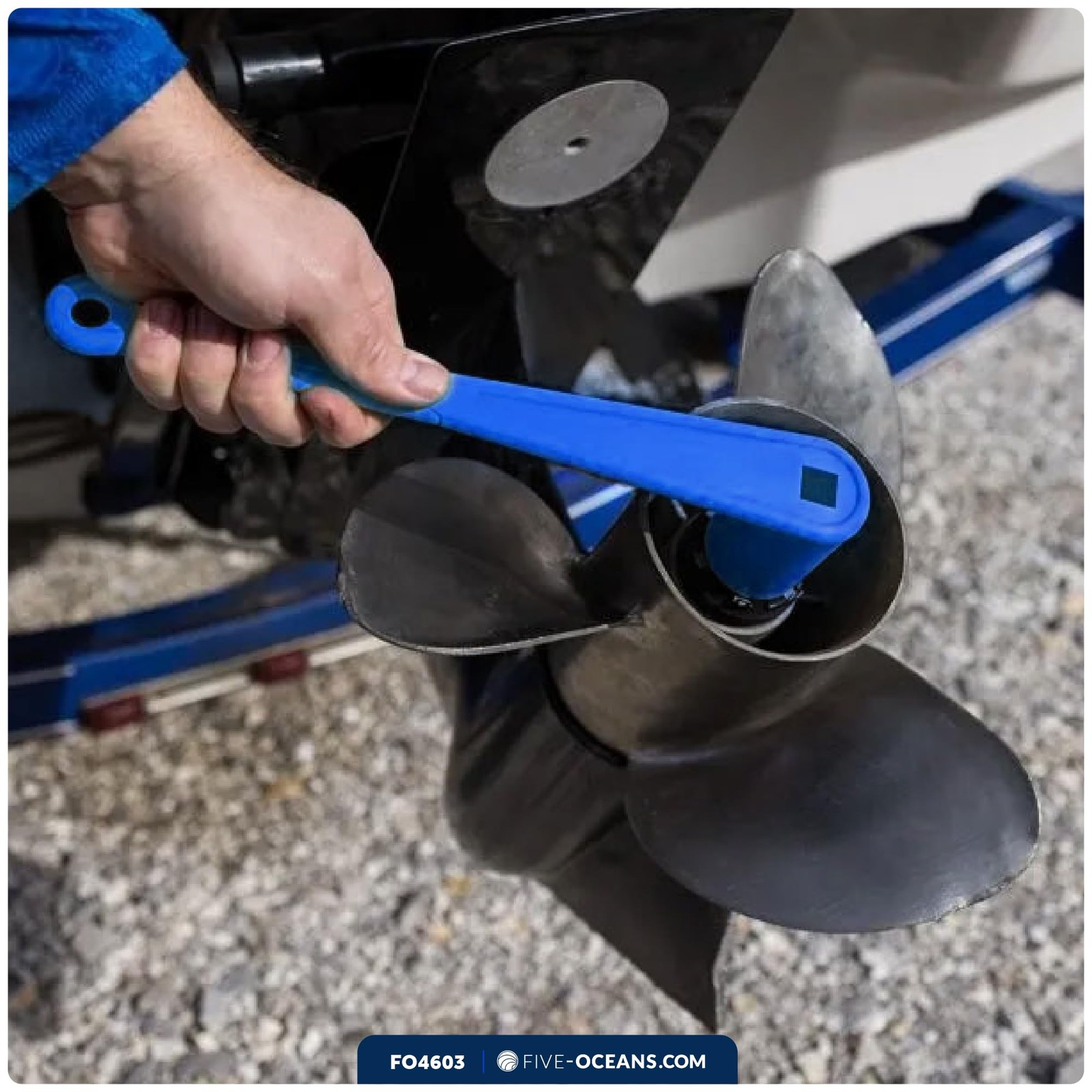 Five Oceans Prop Wrench, Floating Boat Propeller Wrench 1 1/16 Inches Nuts fo…
