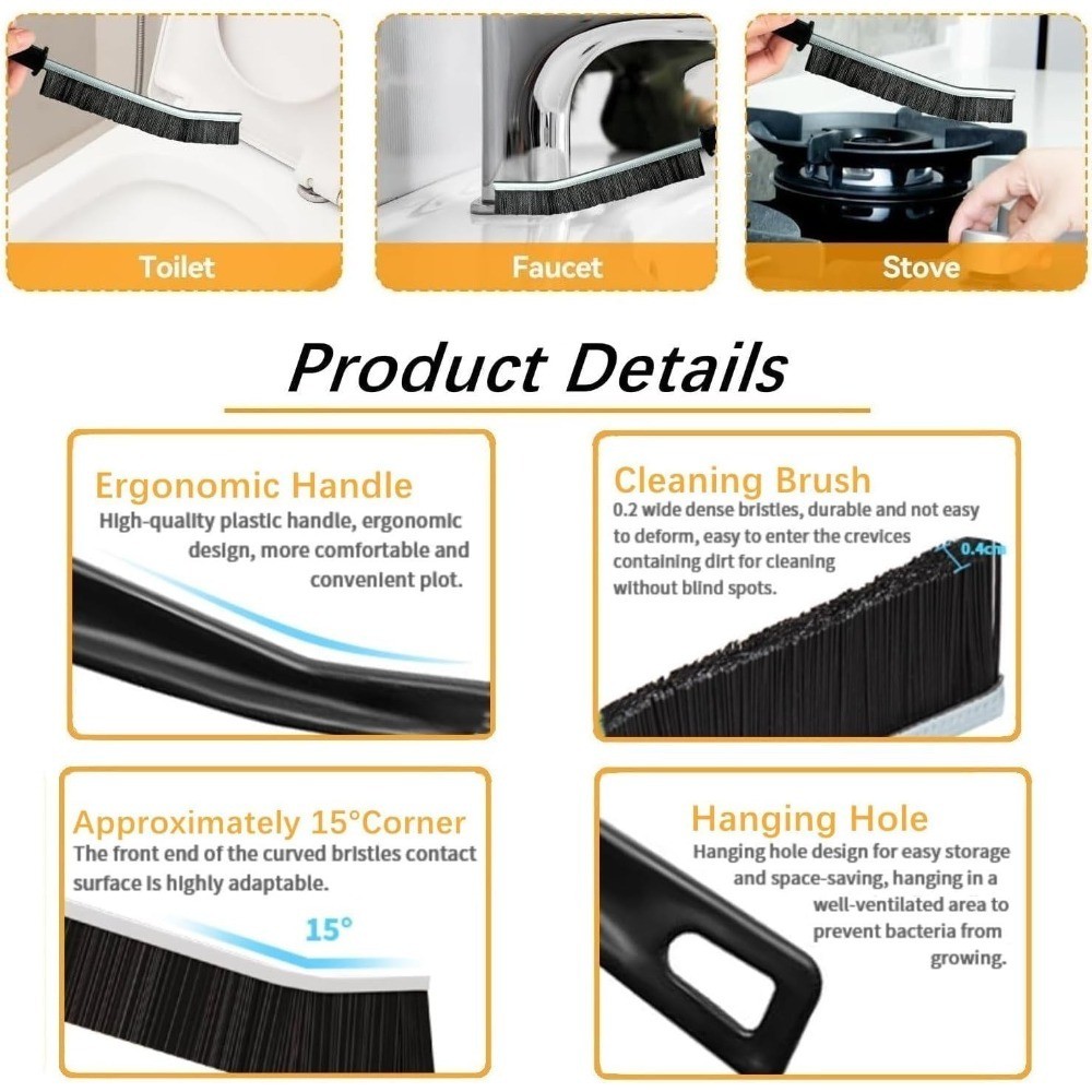 6Pcs Crevice Cleaning Brush, Cleaning Tools for Household Use, Multifunctional