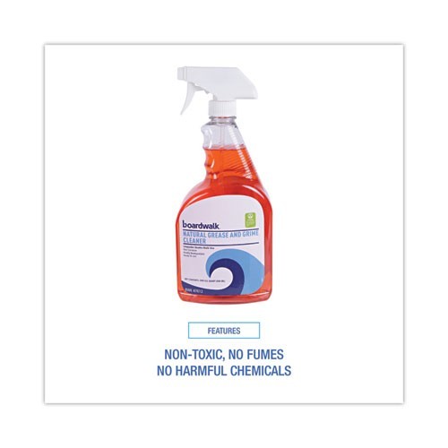 Boardwalk Natural Grease and Grime Cleaner, Unscented, 32 oz Spray, 3/Pack