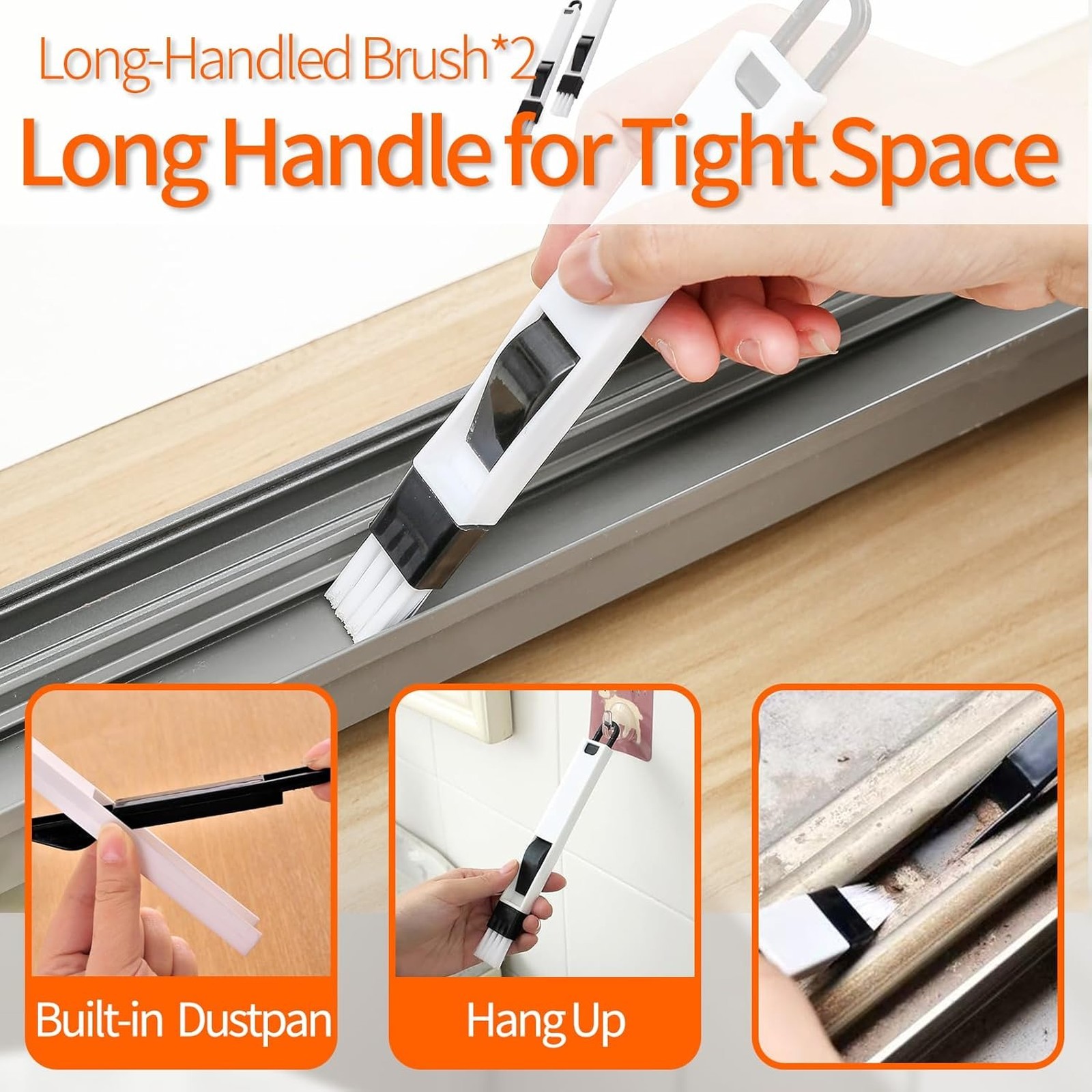 13pcs Window Sill Cleaner Tools Deep Crevice Brush Tracks Tile Joint Gunk