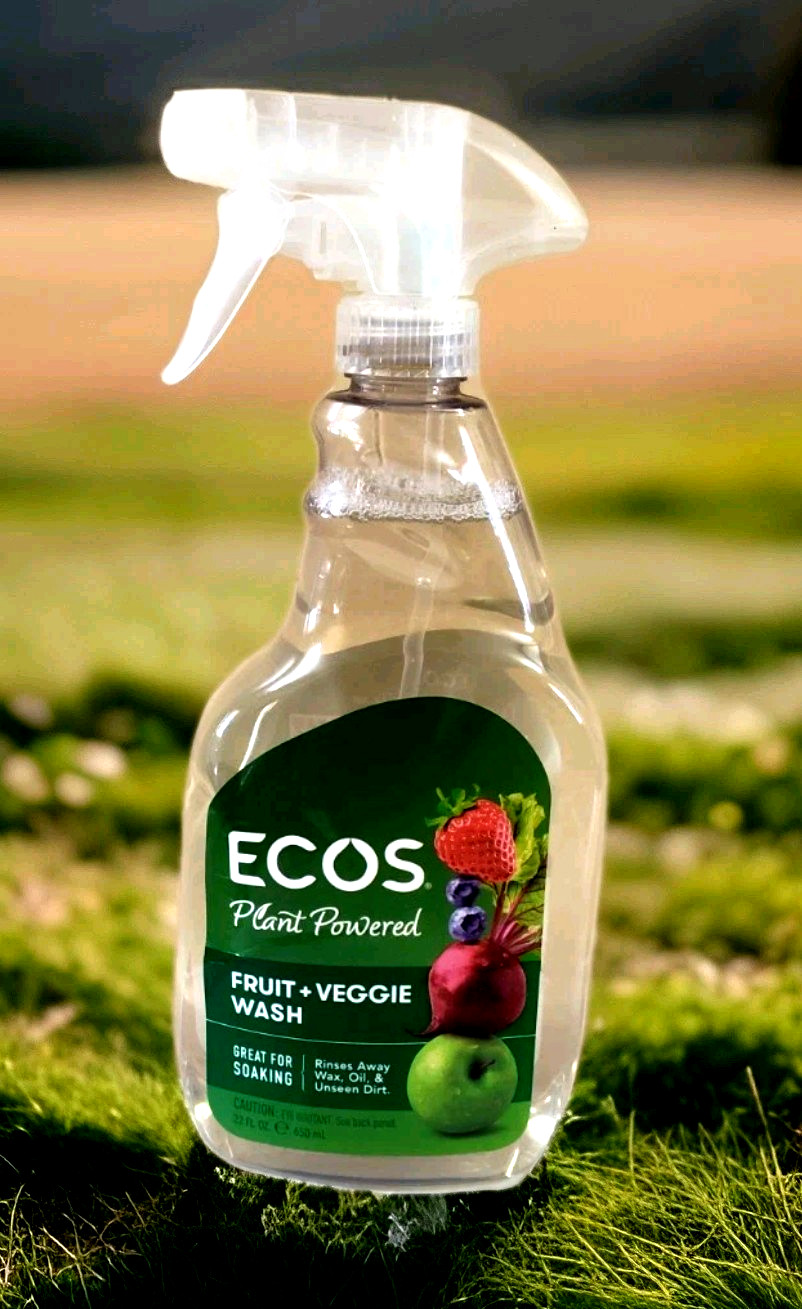 ECO Plant Powered Fruit + Veggie Wash 22 fl oz (650 ml) Great For Soaking