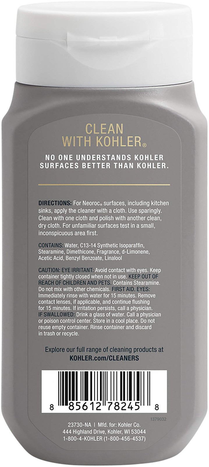 KOHLER K-23730-NA Neoroc Kitchen Cleaner, Protect 8 Fl Oz (Pack of 1), Gray