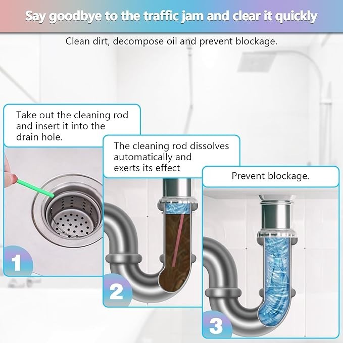 New Sani Sticks Drain Cleaner And Deodorizer 72 pack (Color Set 6) Best Deal USA
