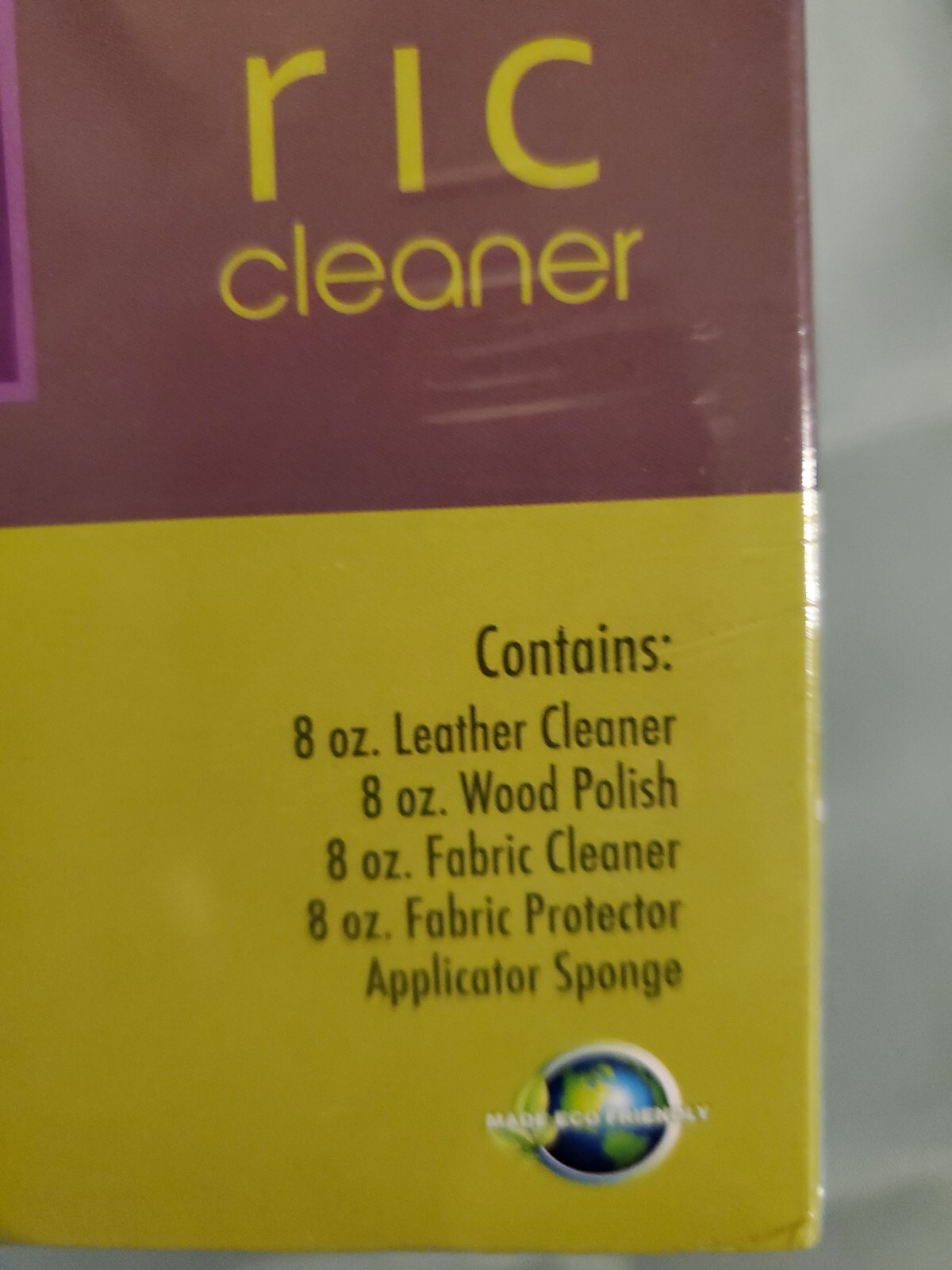 Purple Cow Fabric Leather Wood Cleaning Kit Protector 5 Piece NEW