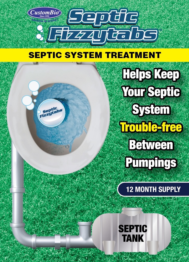 Septic Fizzytabs Septic Treatment 1 YEAR SUPPLY – 12 tablets -ORIGINAL FORMULA