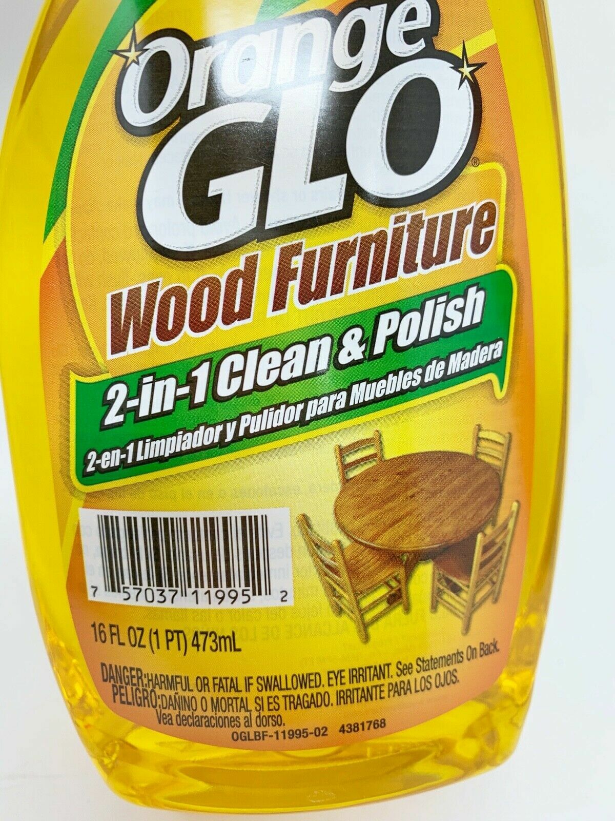 2 Orange Glo Wood Furniture Hardwood Cleaner 2 In 1 Clean & Polish 32 Oz NEW