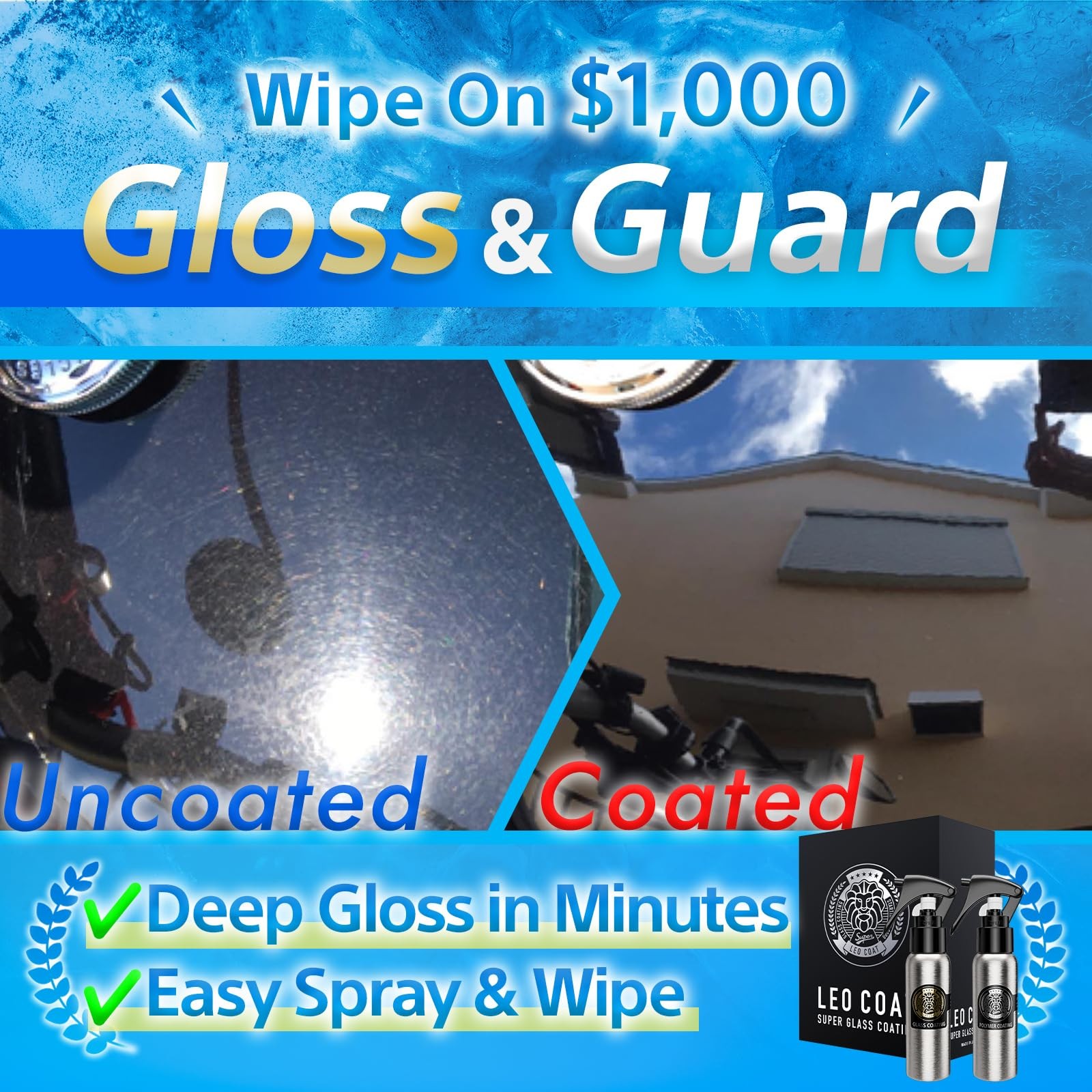 LEO COAT 2-Layer Nano Ceramic Coating Spray [Made in Japan] – 3-Year Base