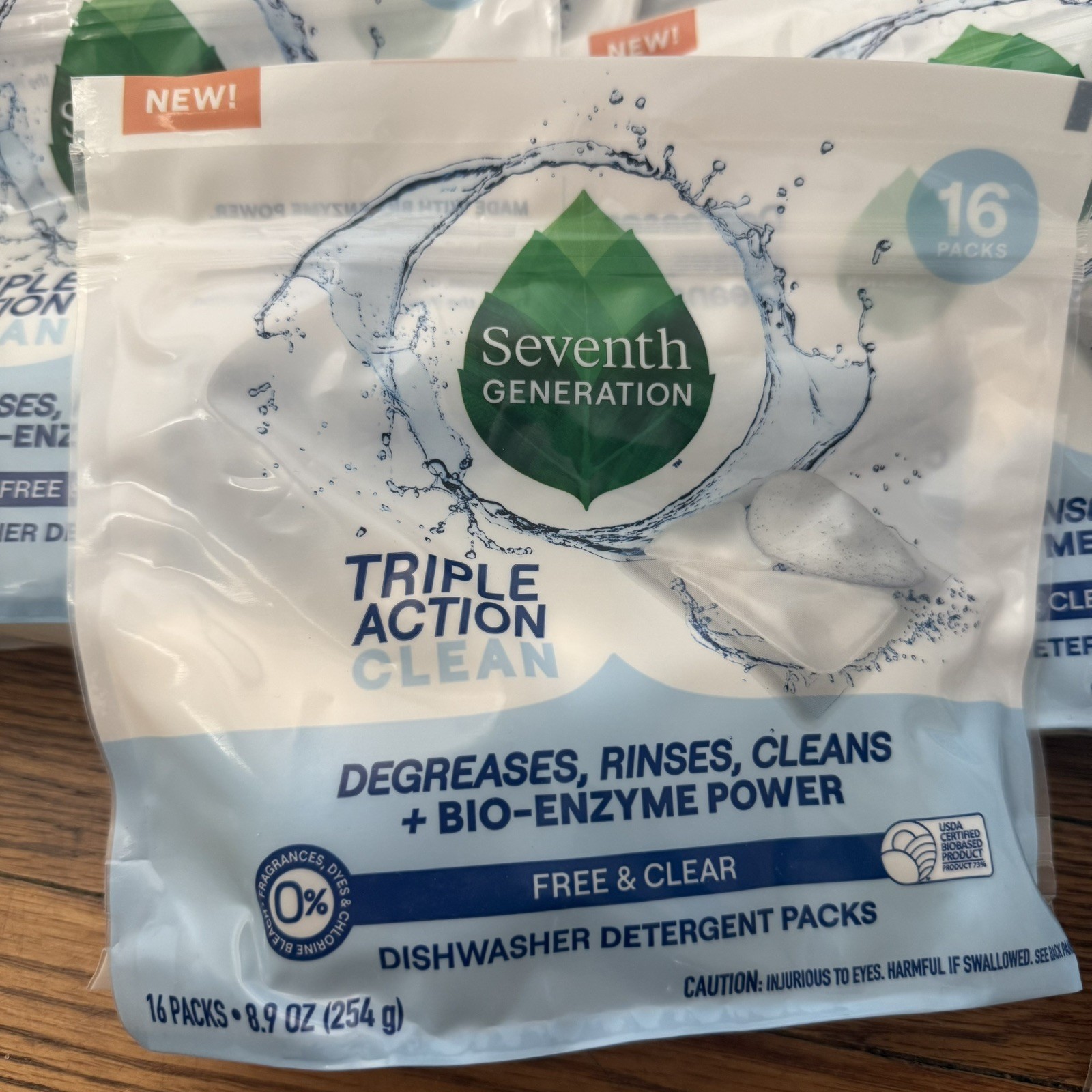 Seventh Generation Triple Action Clean Automatic Dishwasher Detergent 240 Pods