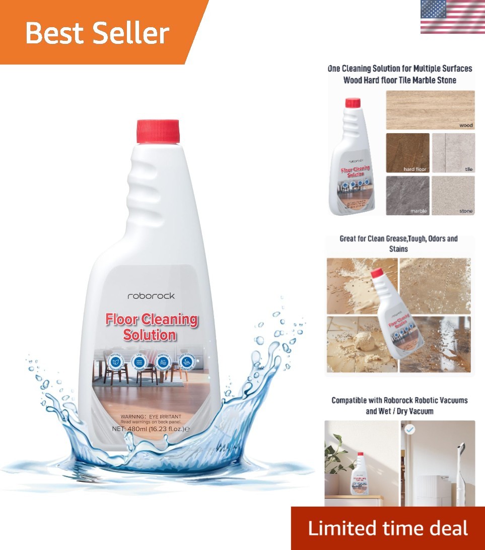 Eco-Friendly Floor Cleaner for Hard Surfaces – Safe for Kids & Pets, 16.2 FL OZ