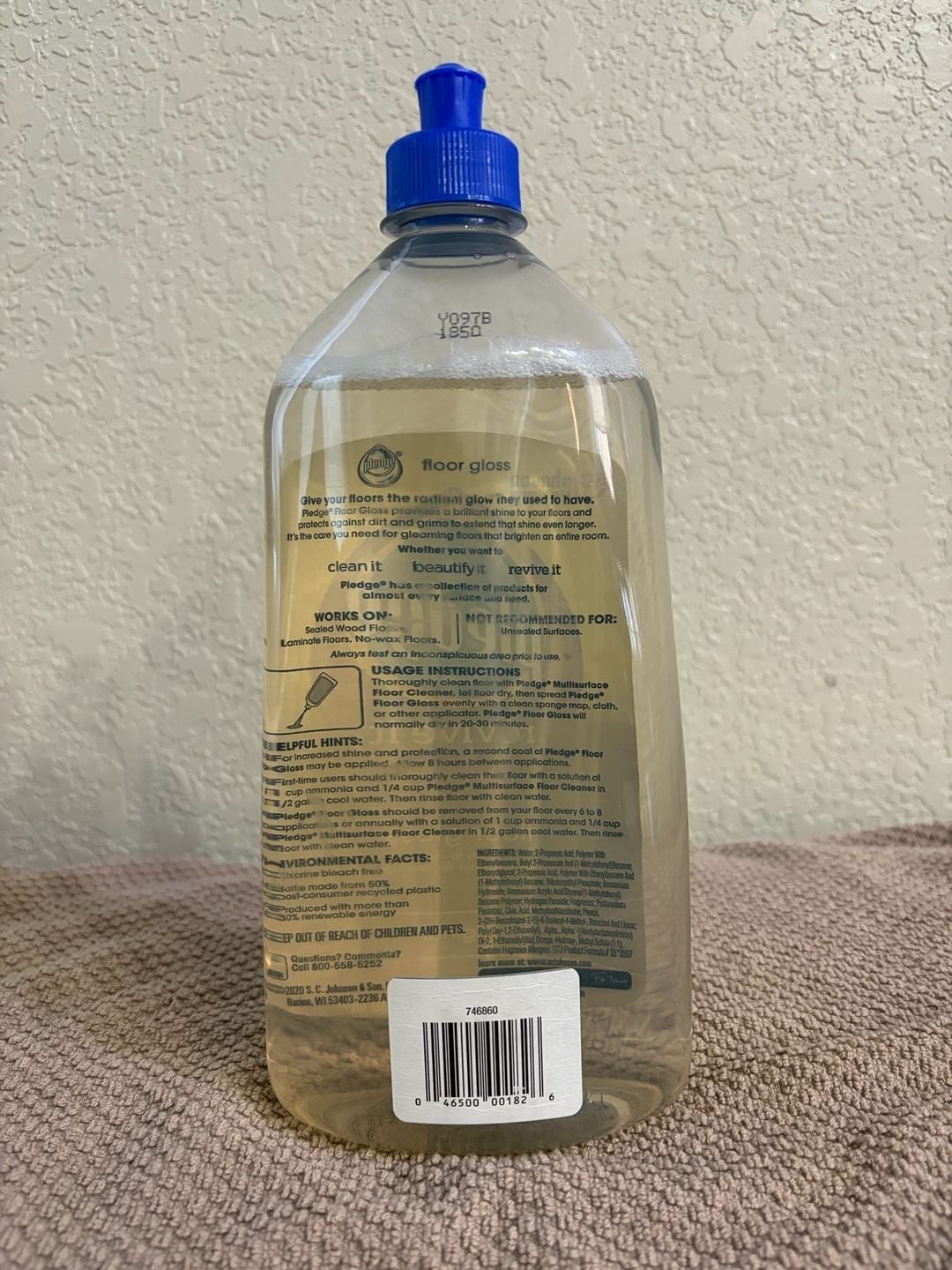 Vintage Pledge Revive It Floor Gloss Cleaner Original Scent 27 fl oz. 95% full