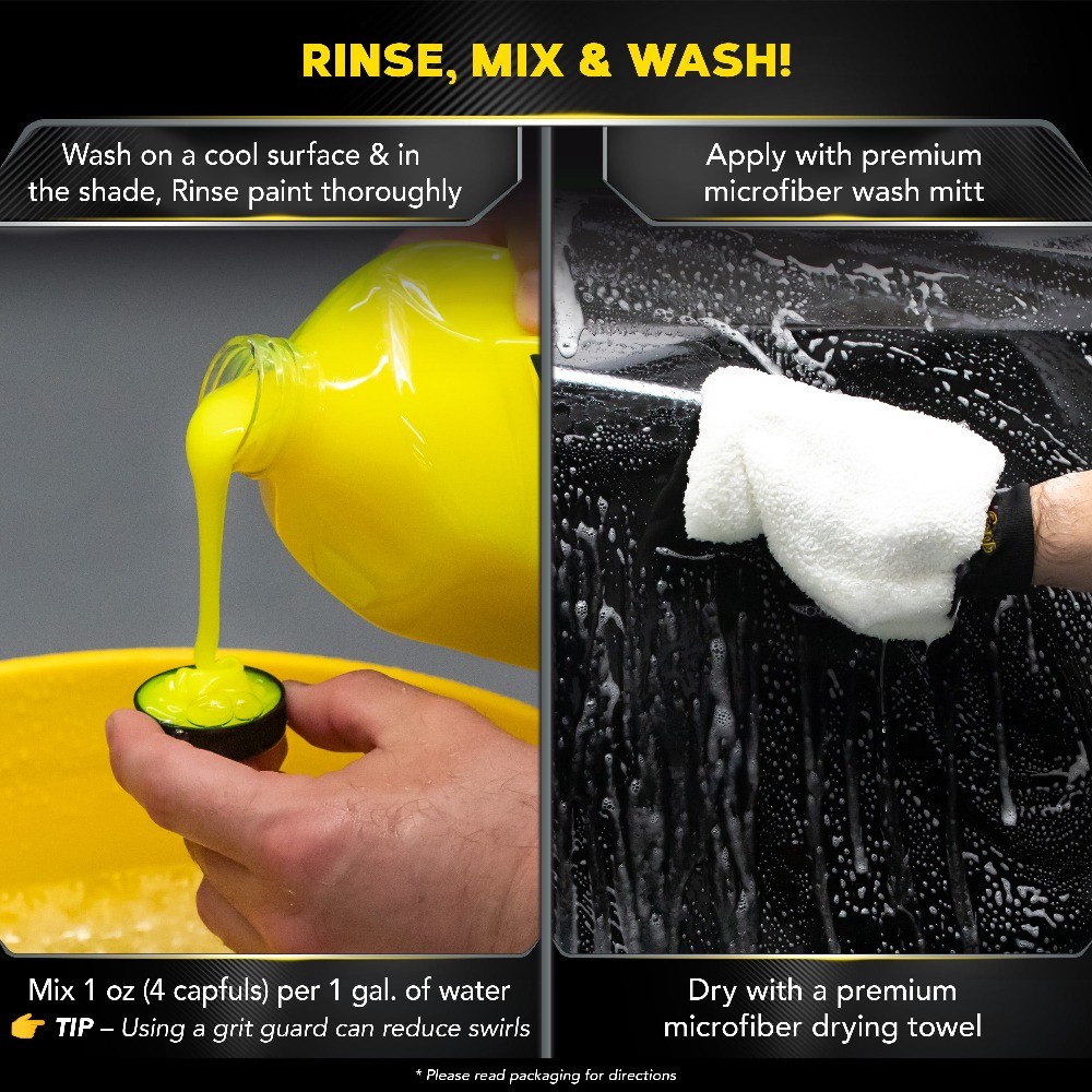 (2 pack)Ultimate Car Wash and Wax, Hybrid Glossy Shine and Protection, 48 fl oz.