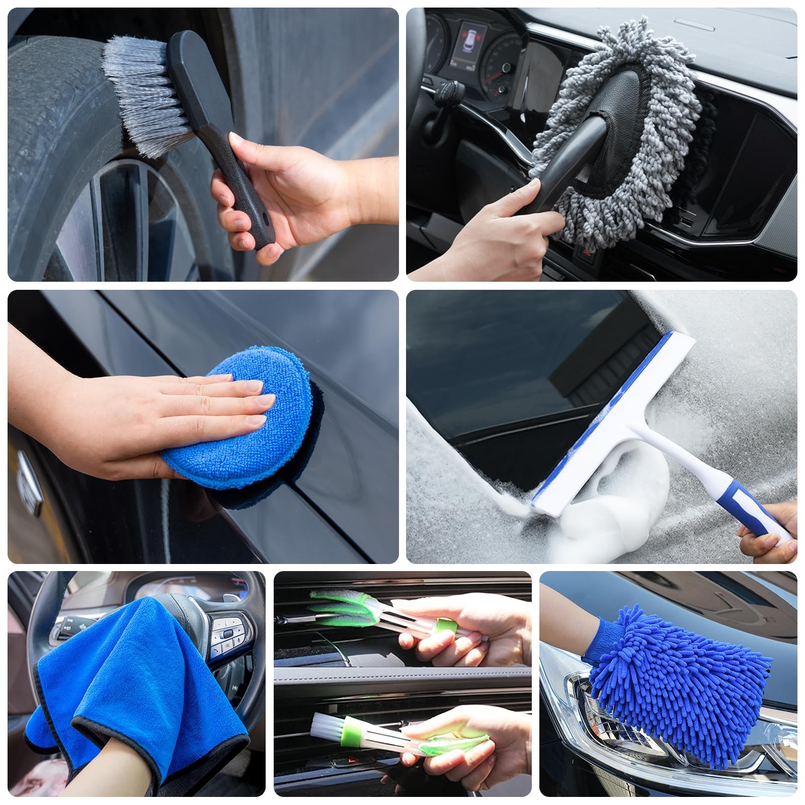 27pcs Car Detailing Brush Set Car Detailing Kit Auto Detailing Drill Brush Set C