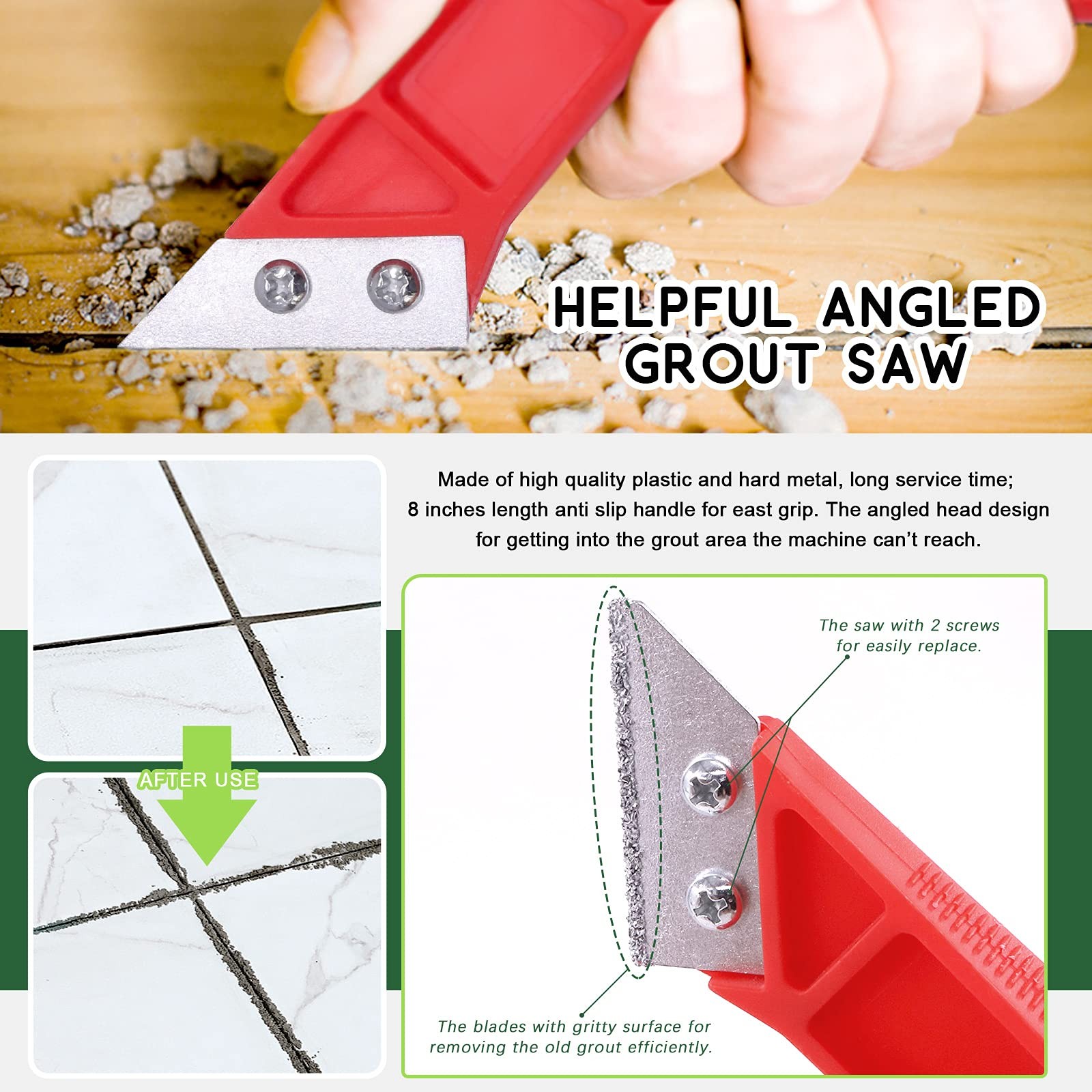 22 Pcs Grout Removal Tool Set Contains Grout Saw Knife Grouts Hand Saw With 8