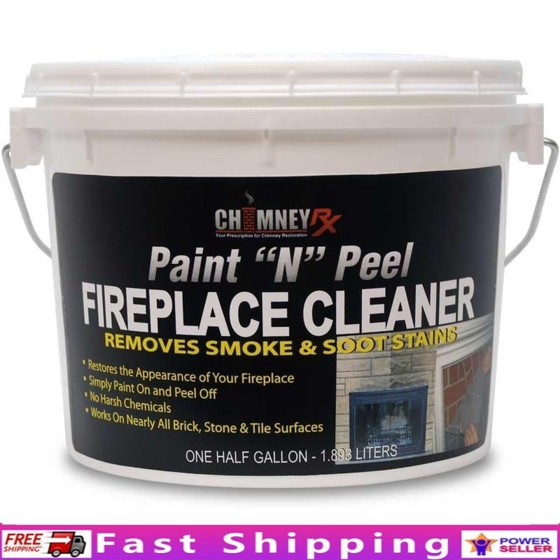 Non-Toxic Fireplace Soot Remover Easy Application No Scrubbing 0.5 Gallon New