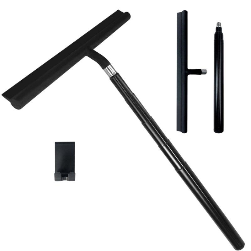 Multiple Surfaces Silicones Squeegee Telescoping Handle For Window Bath Floor