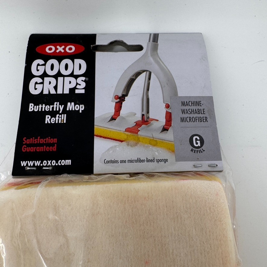 OXO Good Grips Double Sided Flip Mop Refill “G” Machine Washable NEW