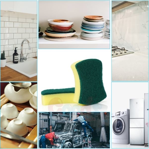 Dishwashing Sponge | Absorbent Kitchen Grease Cleaner| Pot Rust Stain Brush
