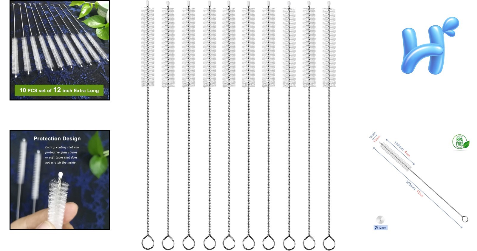 Eco-Friendly 12-Inch Straw Brush Set – Heavy-Duty, Multi-Use & Long-Lasting