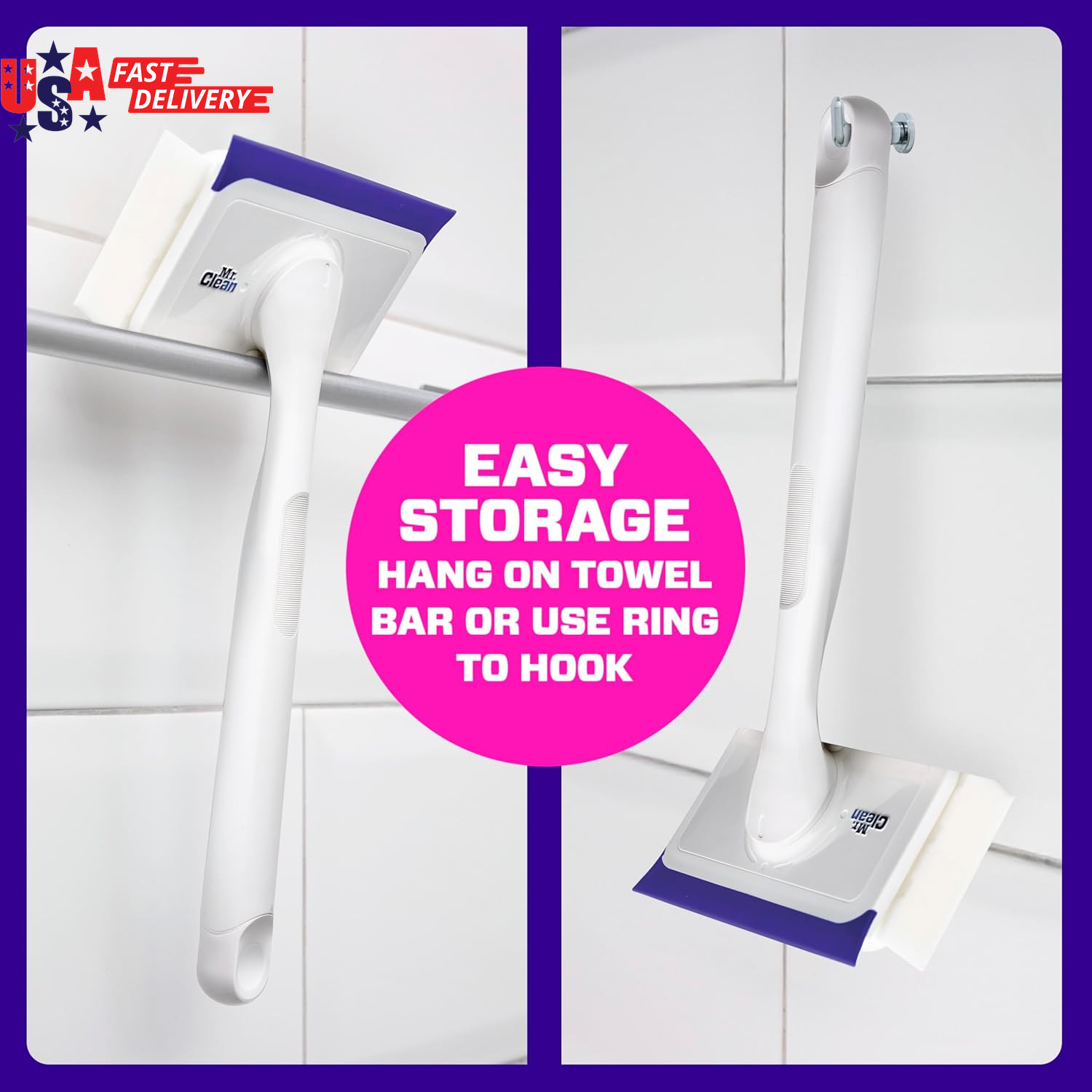 Magic Eraser Shower & Tub Scrubber, Bathroom Cleaner, All in One Bathroom Cleane