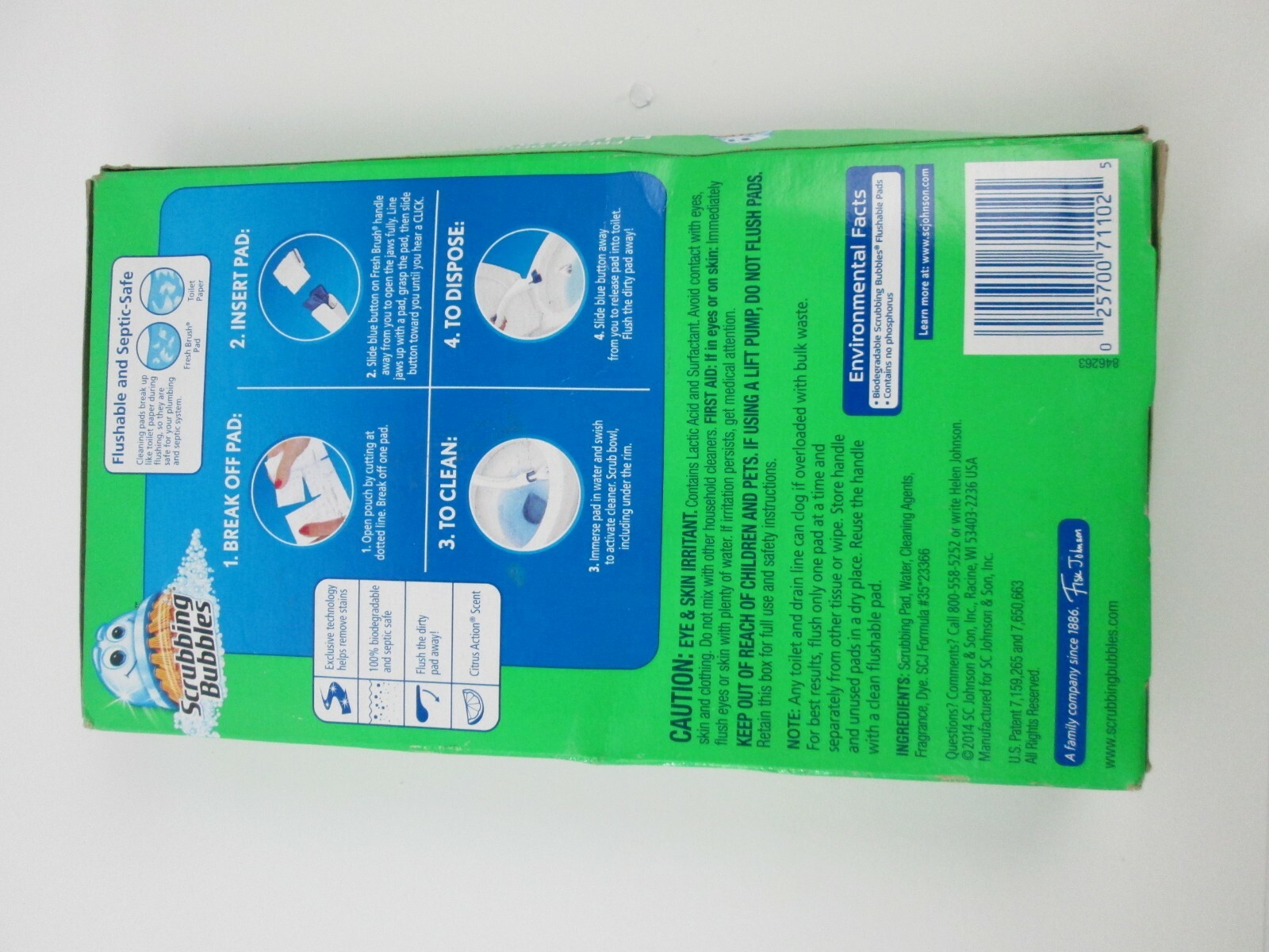 Scrubbing Bubbles Fresh Brush Flushable Refills Citrus 12 Ct. New Sealed