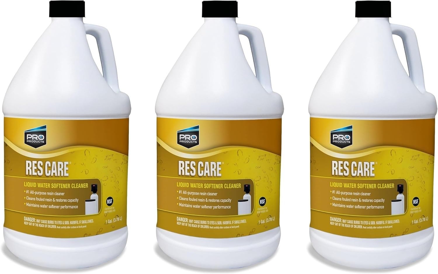 ResCare All-Purpose Water Softener Cleaner Liquid Refill, 1 Gallon, Pack of 3