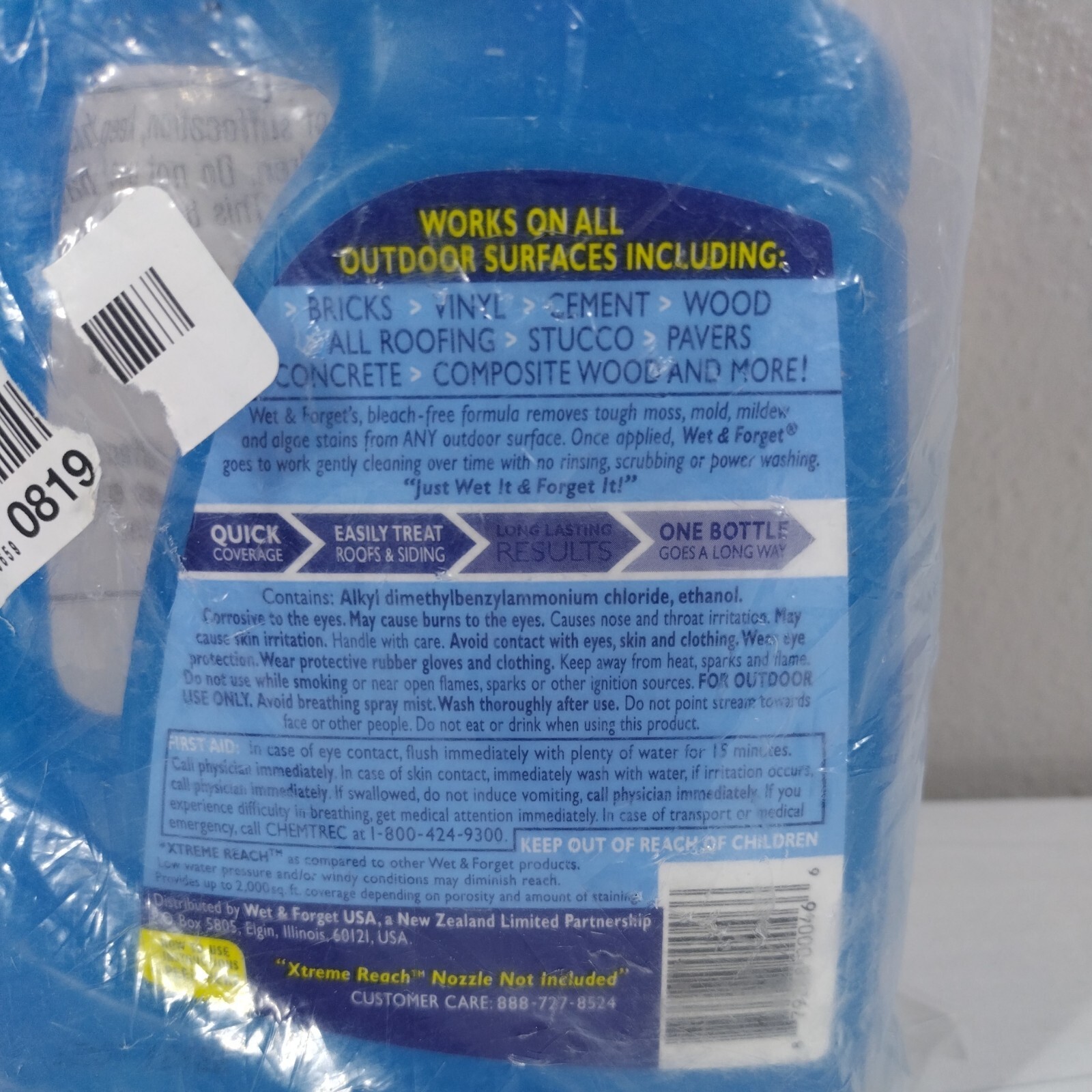 WET & FORGET 805048RF Outdoor Hose End Refill, 48 oz 1.5 qt