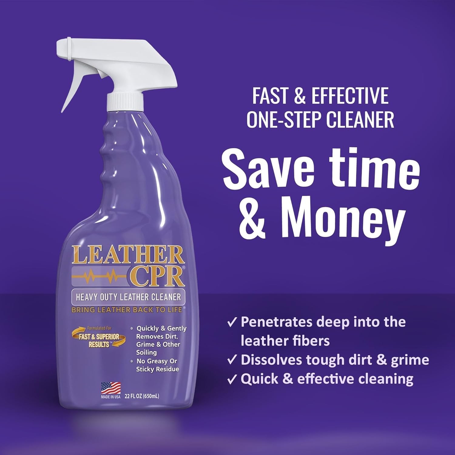 Heavy Duty Leather Cleaner 22oz – Car Interior Cleaner For Heavy Dirt & Grime…