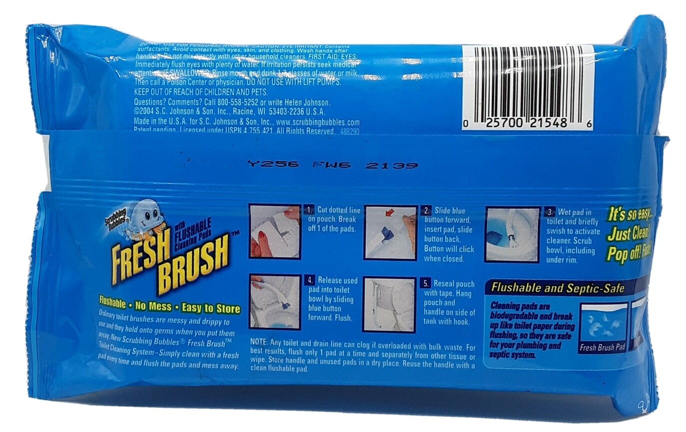 NOS Scrubbing Bubbles Fresh Brush Flushable Refills Citrus Action 12 Ct New binO