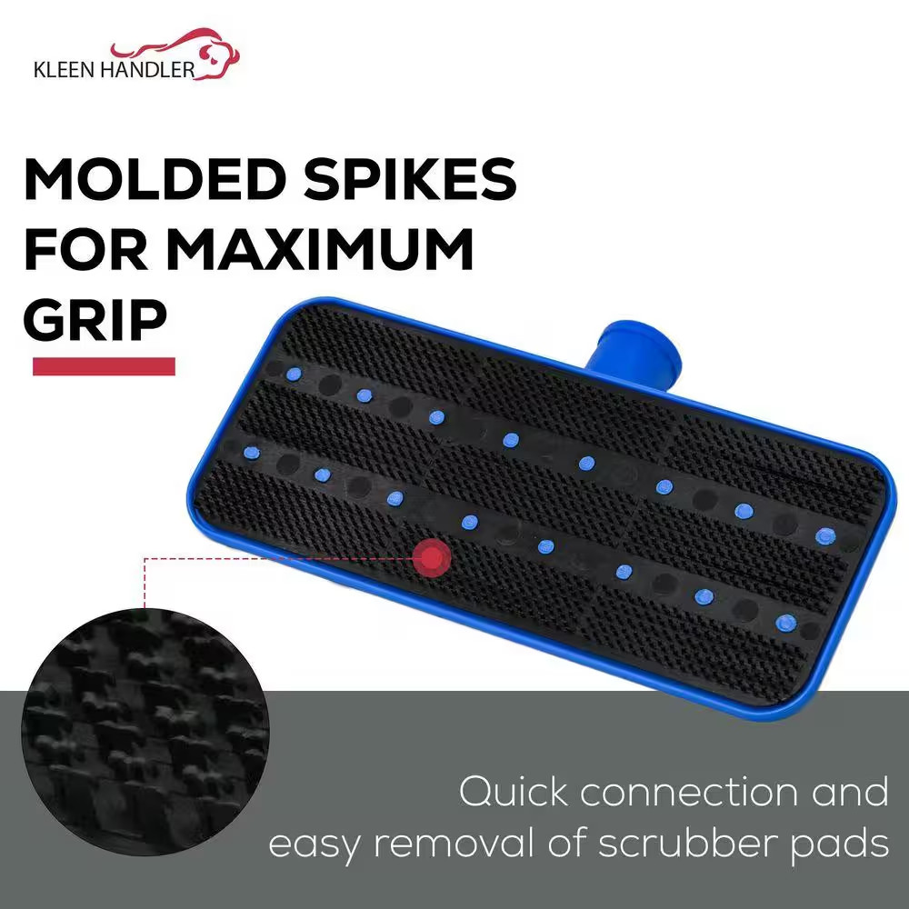 Medium Duty Cleaning Scrubbing Pads 5-Pieces Bundle W/ Threaded Swivel EZ Scrub