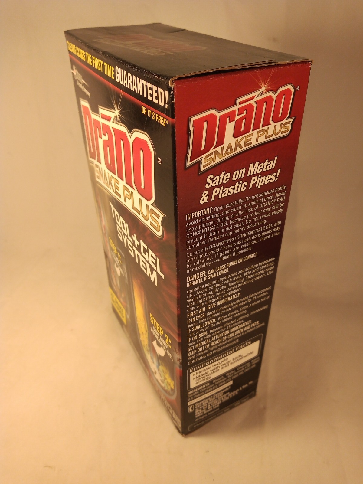 Drano Snake Plus Tool Gel System 23″ Snake Included Clears Drain Clogs 16 fl oz