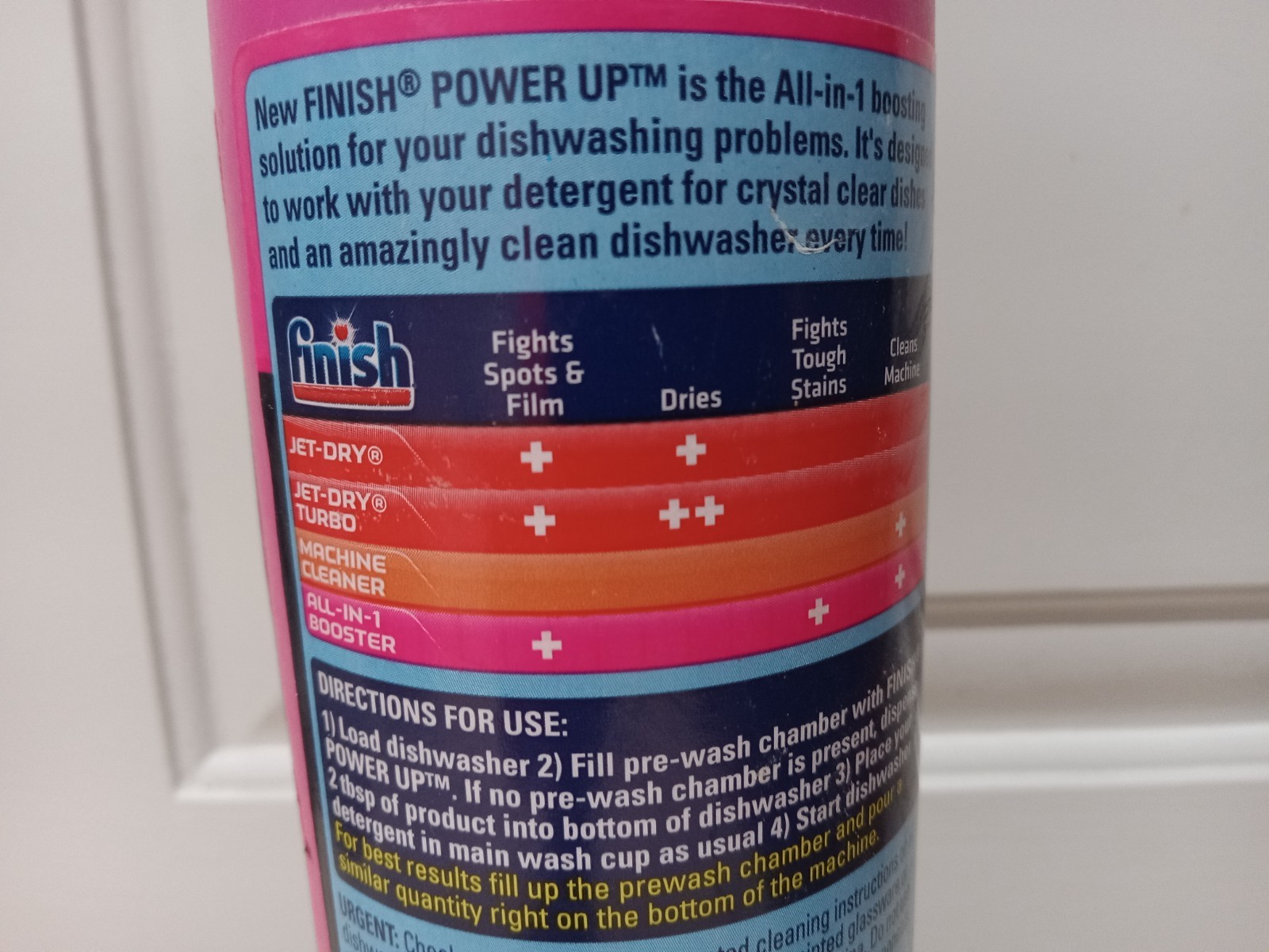 NOS 2012 Finish Hard Water Booster Powder 14 Ounces Lemon Sparkle Used- 2/3 full