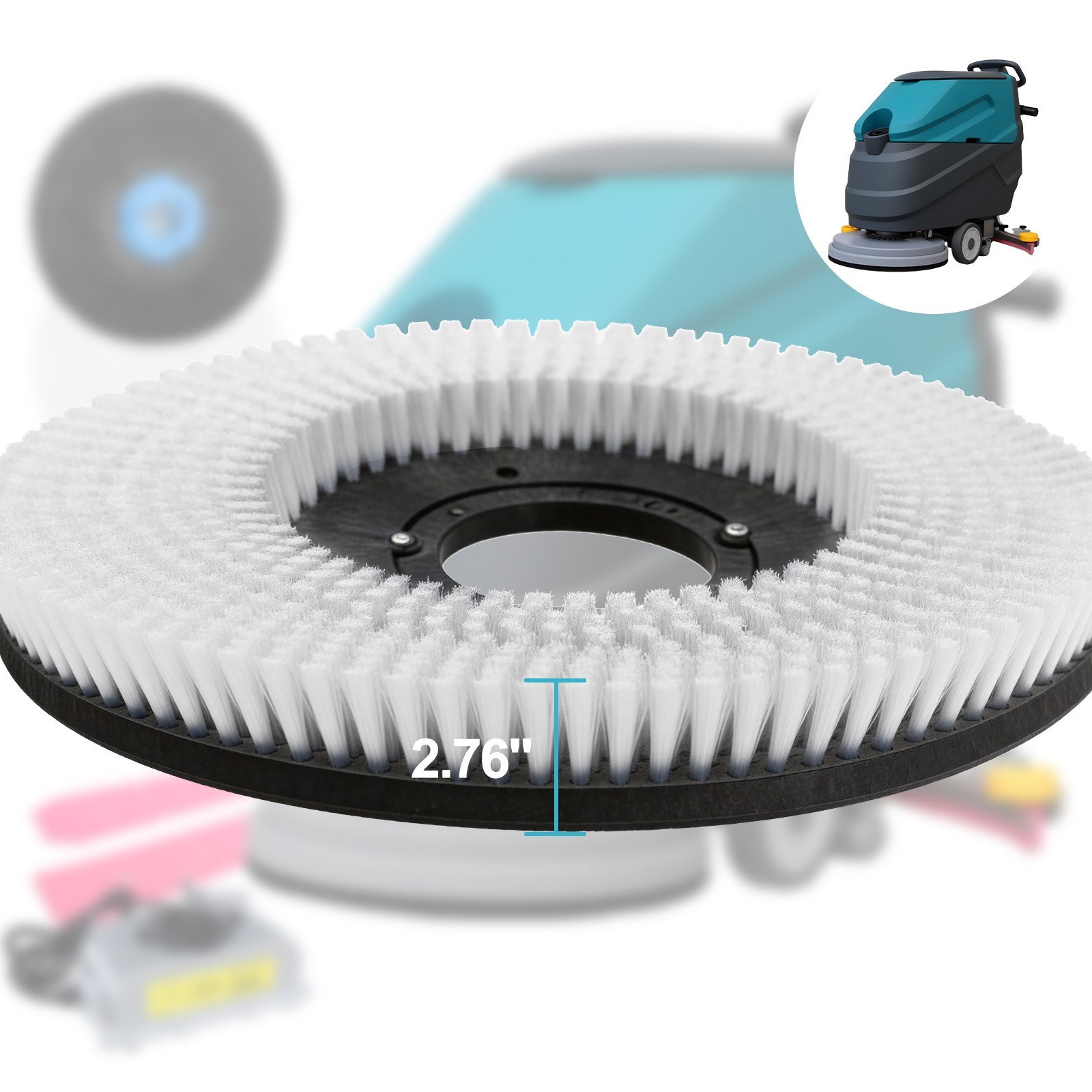 POHIR 22″ Floor Scrubber Brush Disk Commercial Rotary Cleaning Replacement Brush