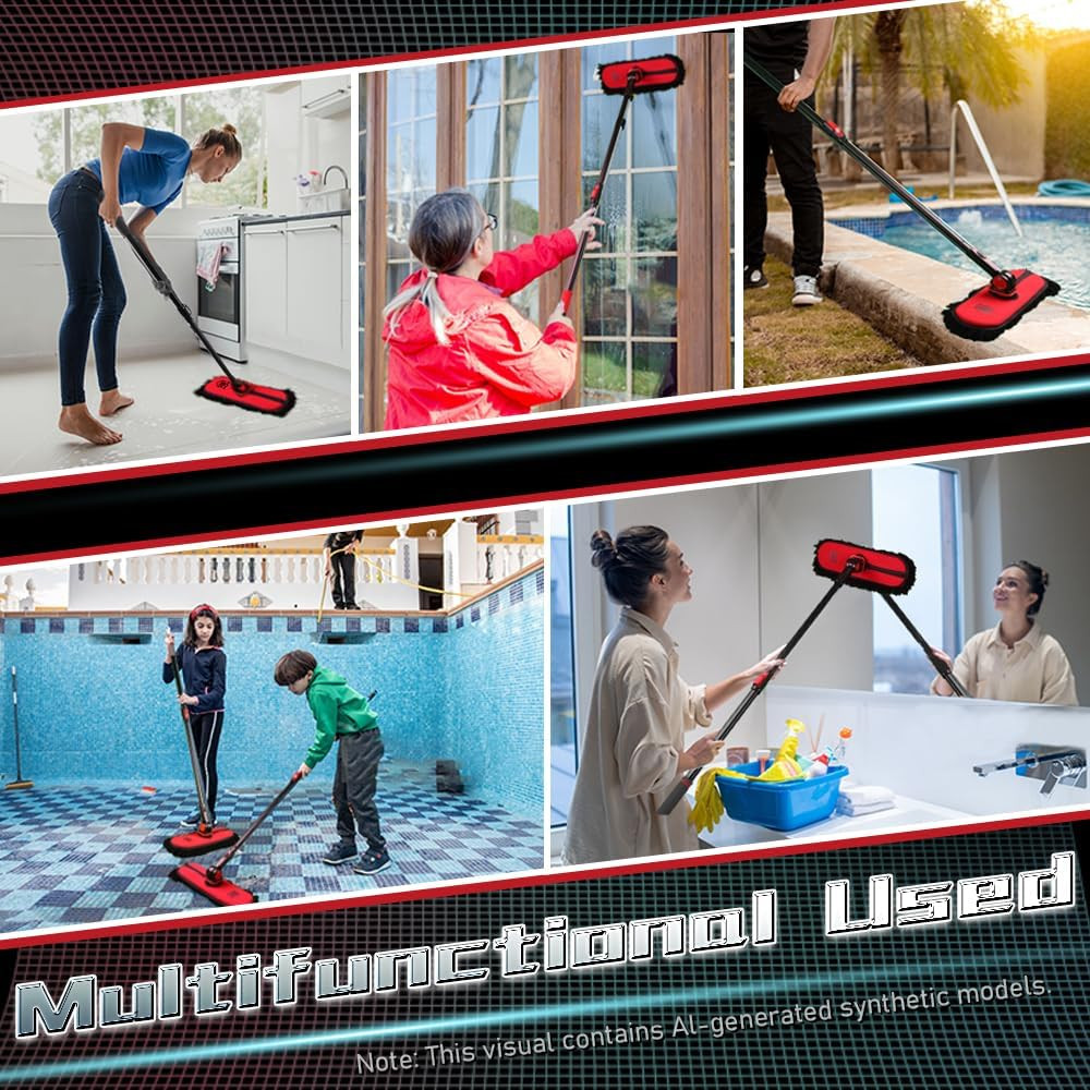Car Duster Exterior with Extendable Handle, Scratch Free Auto Wash Brush Mop, In