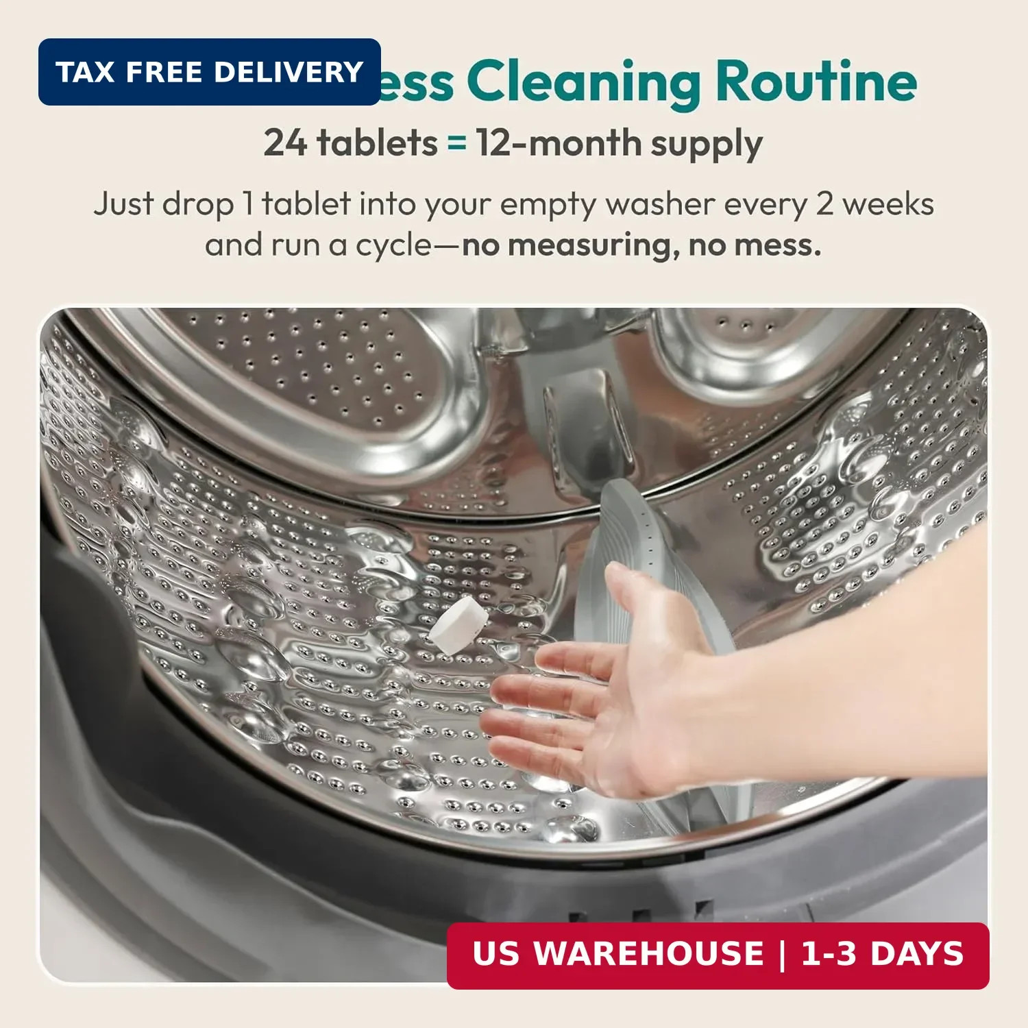 FEBU Washing Machine Cleaner Tablets Made in USA | Washer Machine Cleaner & Deod