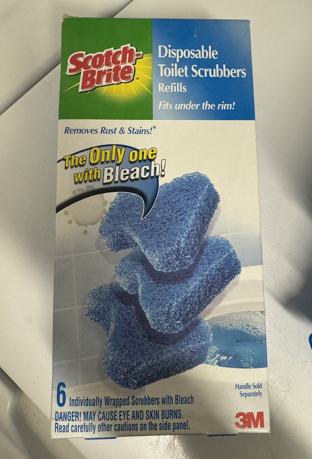 Scotch Brite Disposable Toilet Scrubbers 2 Handles + 24 Refills Cleaning Pad HTF