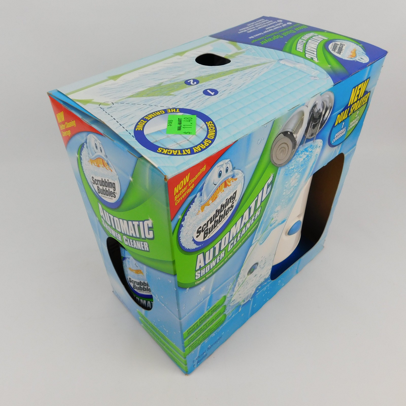 Scrubbing Bubbles Automatic Shower Cleaner Sealed One Button Dual Spray NEW