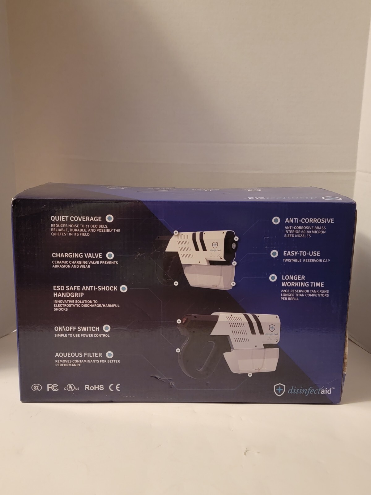 Disinfectaid TC-77X Handheld Electrostatic Cordless Sprayer For Disinfectant NEW