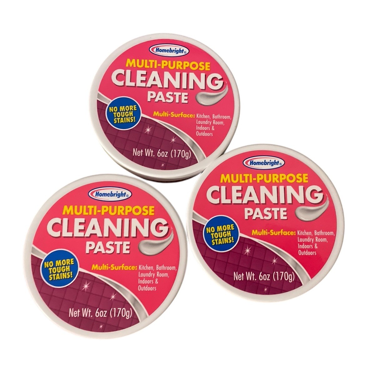3x Multi Purpose Cleaning Paste LOT For Kitchen Bathroom Laundry Stains Home SET