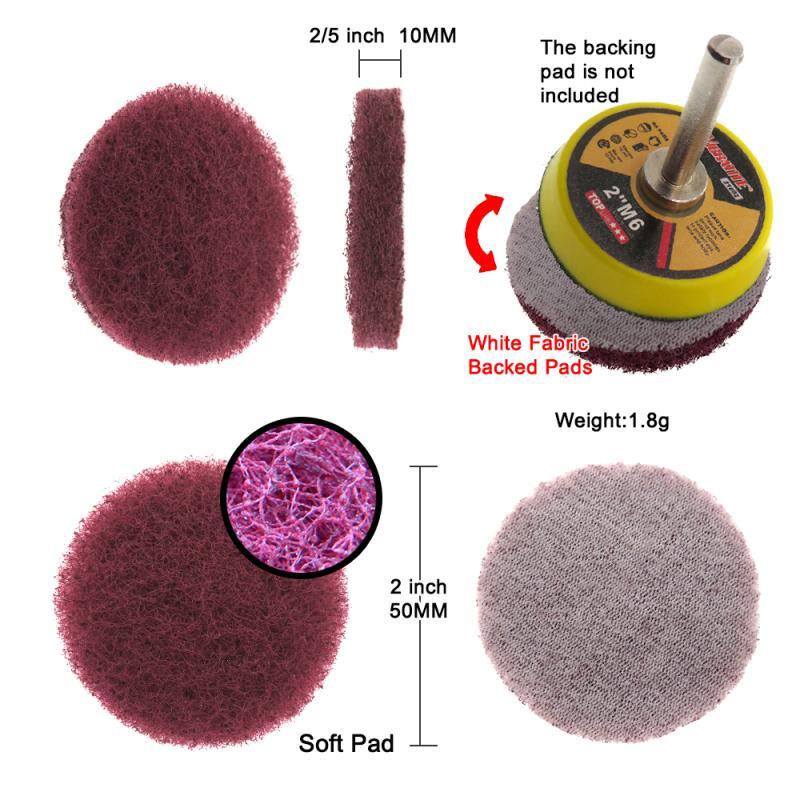 2 Inch 50mm Round Flocking Scouring Pad Cleaning Cloth Sanding Disc 240#-2000#
